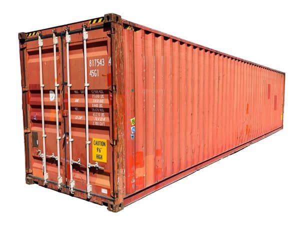 used 40ft standard shipping container product image.
